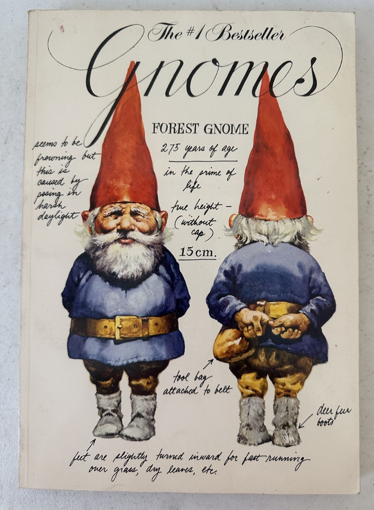 Gnomes Huygen Poortvliet 1979 1st PB printing art fairy fantasy VTG forest draw