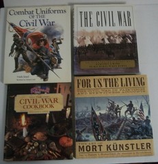 Civil War 1861-1865 lot of 4 hardcovers Uniforms Ken Burns Kunstler art HCDJ EXV