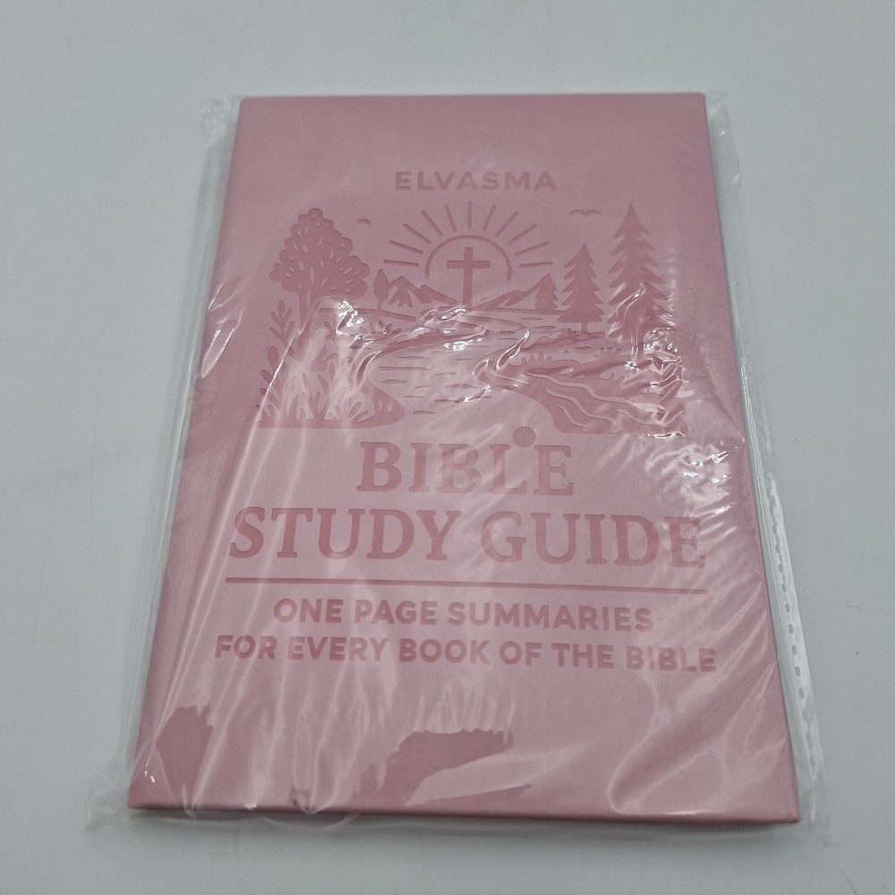 Elvasma Bible Study Guide New Pink One Page Summaries Every Book of Bible