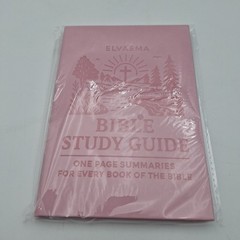 Elvasma Bible Study Guide New Pink One Page Summaries Every Book of Bible