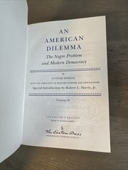 An American Dilemma Volumes 1 & 2 Gunnar Myrdal Easton Press 1993 Collector’s Ed