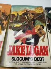 Vintage Paperback Jake Logan Assorted Books Action Western Stories