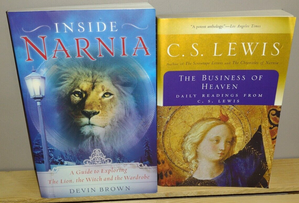 CS Lewis Inside Narnia Business of Heaven Devin Brown Books Paperback Lot of 2