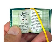Capricornio (1.4″) mini book hardcover 300 readable pages in Spanish great gift