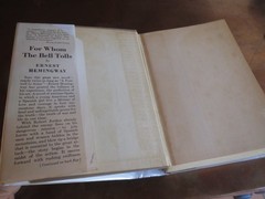 Ernest Hemingway FOR WHOM THE BELL TOLLS Charles Scribner’s Sons 1943 HC/DJ