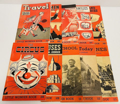 Little Wonder Book Lot of 10 in red covers little books from the 1940s pre-owned