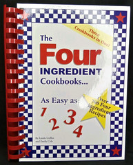 Vintage Cookbook Four Ingredient Recipes Spiral Bound Hardcover 376 Pages