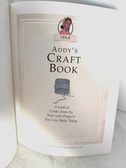 American Girls Pastimes Addy’s Craft Book, Pleasant Company, 1994