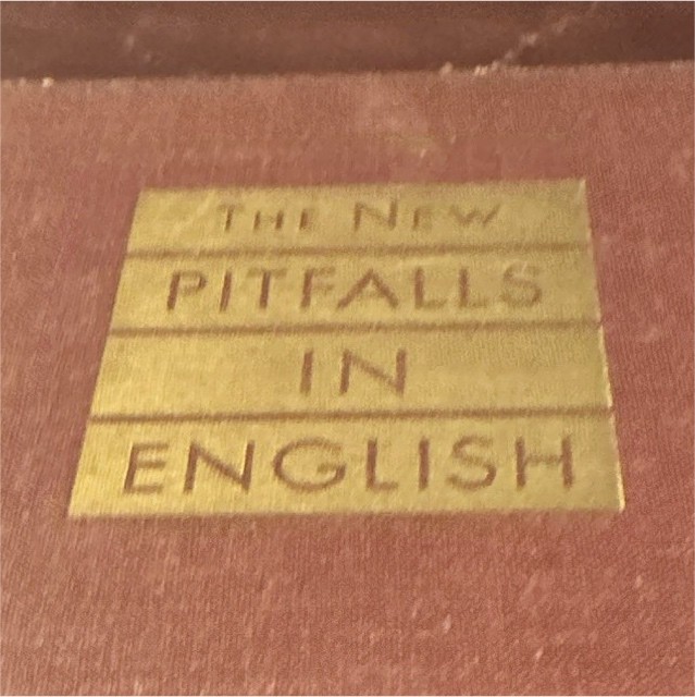 G.P. Putnam’s Sons The New Pitfalls in English Hadida 1940 Hardcover Textbook