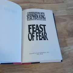Feast of Fear Conversations with Stephen King 1992 First Edition Nonfiction