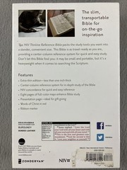 NIV, Thinline Reference Bible, Bonded Leather, Burgundy, Red Letter Edition