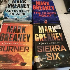 Lot 6 HC Mark Greaney GRAY MAN Series 6,8, 11-14 Midnight Black~Chaos Agent
