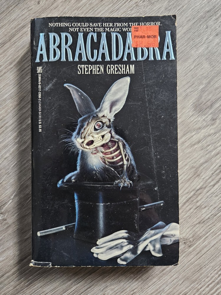 Abracadabra Stephen Gresham Vintage Paperback Book Horror Novel 1988 Zebra Books