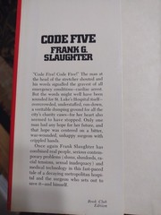 Pair Of Frank G. Slaughter Novels. HC. 1970-1971. Countdown &Code Five.