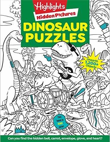Dinosaur Puzzles: Roaring Fun Hidden Pictures Puzzles – Paperback – Very Good