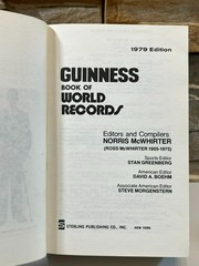 Guinness Book of World Records Norris McWhirter 1979 Edition Hardcover