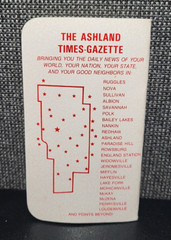 Vintage Ashland Times Gazette Ohio NOTEPAD 4.75″ X 2.75″, 29 Ruled Pages, NOS!