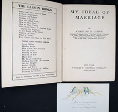 My Ideal of Marriage 1916 HC 1st Edition Christian D Larson RARE VG+