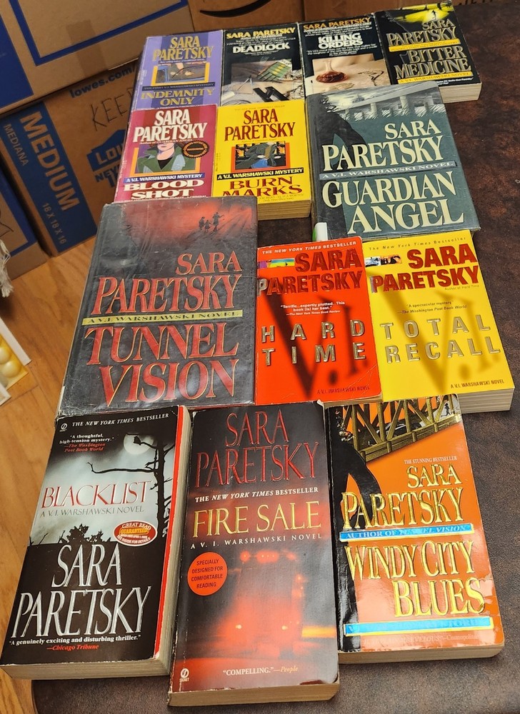 V.I. Warshawski Series by Sara Paretsky Lot, Vol 1-12 + Windy City Blues