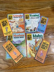 Highlights WHICH WAY USA Puzzle Books & Maps Montana Idaho Wyoming and Nebraska