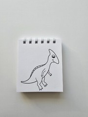 Dino and Dragons Mini Coloring Book for kids and Adults. Mini Coloring Books
