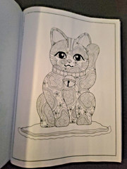 Cat Coloring -32 Spring-Inspired Designs-Relaxing & Inspirational Adult Coloring
