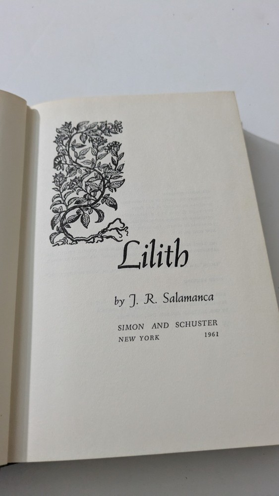 Lilith by J. R. Salamanca 5th Printing Hard Cover