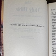 Thomas Nelson Red Letter KJV King James Holy Bible 2001