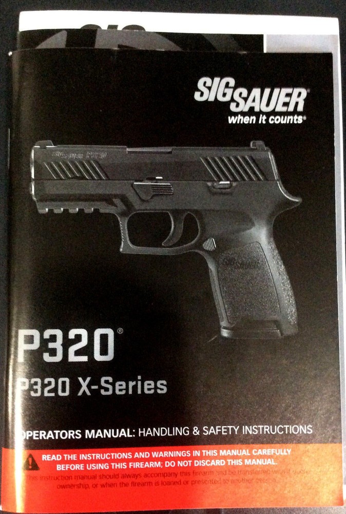 Sig Sauer P320/P320 X-Series Factory Owner’s Manual & Parts List