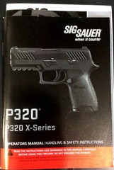 Sig Sauer P320/P320 X-Series Factory Owner’s Manual & Parts List