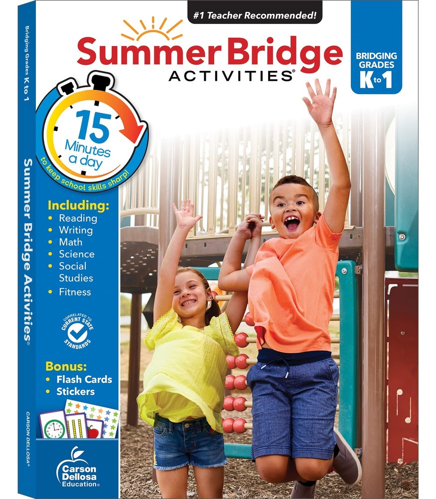Summer Bridge Activities Kindergarten to 1st Grade Workbooks, Activity Book …