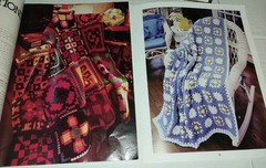 Lot 5 Crochet Granny Square patterns book Crocheted Patchwork sweaters afghans+