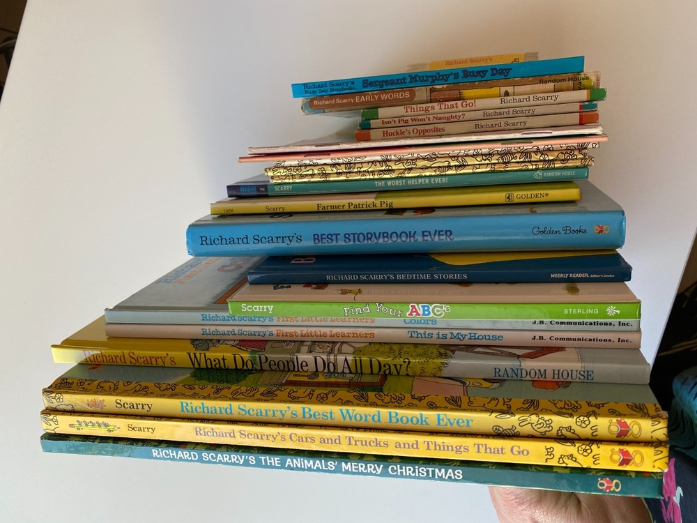 RICHARD SCARRY LOT 22~Early Words~Merry Xmas~Farmer Pig~ABC~Little Learners~Busy