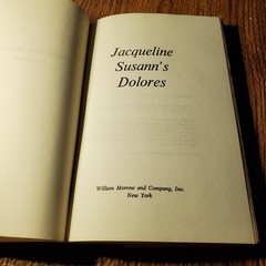 Dolores Jacqueline Susann 1976 Book Club Edition Fiction William Morrow