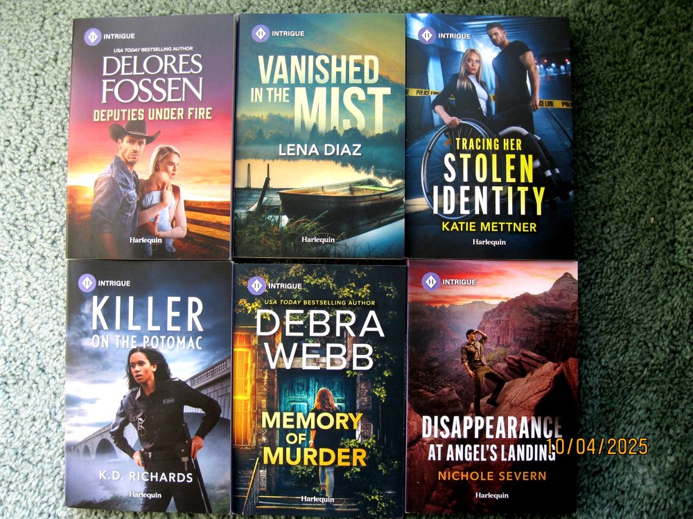 Harlequin Intrigue October 2025, 6 books, read once