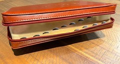 Russian/English Parallel Bible, Synodal/KJV, Brown Imitation Leather Zip LARGE