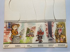 1982 Garfield Mix or Match Storybook, Long Spiral Bound Flip Book 200,000 Combos