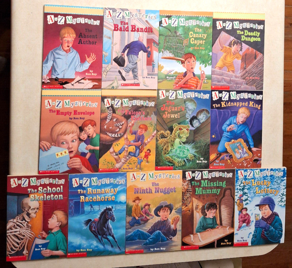 A to Z Mysteries Chapter Books Lot of 13 Ron Roy Paperbacks 1-6 10-14 18-19 YA