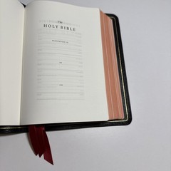 Holy Bible ESV Heirloom Single Column Personal Size Bible, Goatskin, Black