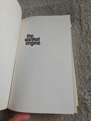 The Wankel Engine Jan P Norbye Chilton 1972 1st Ed 2nd Print Hardcover Rotary