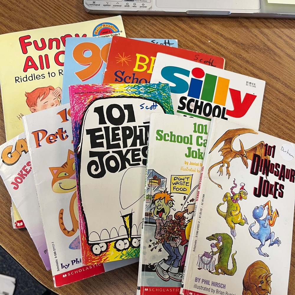 Joke book 9 set lot funny kids School Garfield Riddles Animal Dinosaur Pet books