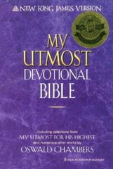My Utmost Devotional Bible New King James Version – Hardcover – GOOD