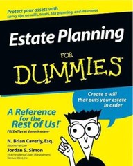 Estate Planning For Dummies – Paperback By Caverly, N. Brian – GOOD