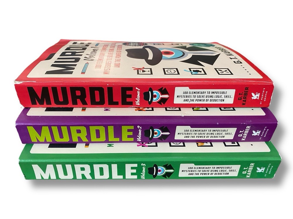 Murdle Puzzle Series 3 Books Set By G. T. Karber Lot