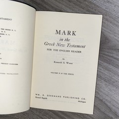 Word Studies: Mark in the Greek – Paperback, by Kenneth S. Wuest – Acceptable