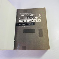 The Complete Crossword Dictionary LARGE PRINT Fourth 4th Edition 9781488934469