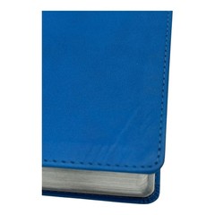 Hands-On Bible -NLT -Leather Like- Blue -Silver Gilded Page Edges -2013