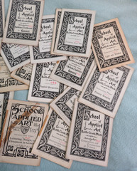 Lot of 45 1909 School of Applied Art Battle Creek, Michigan Commercial Drawing