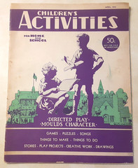 Vintage Children’s Activities for Home and School Magazine Easter 1940s Lot of 4