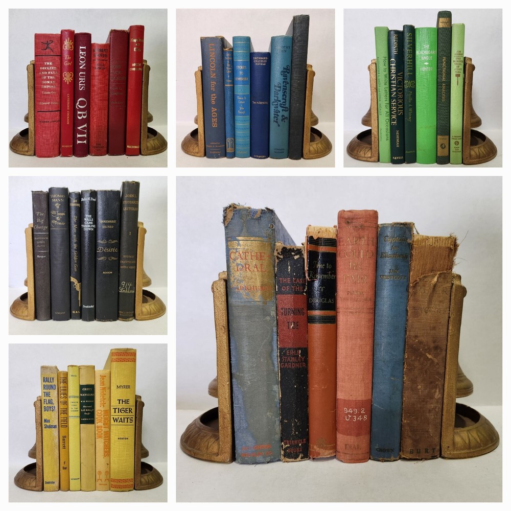 Lot of 6 Vintage Decorative Staging Prop Hardback Books ~Choose Your Color~